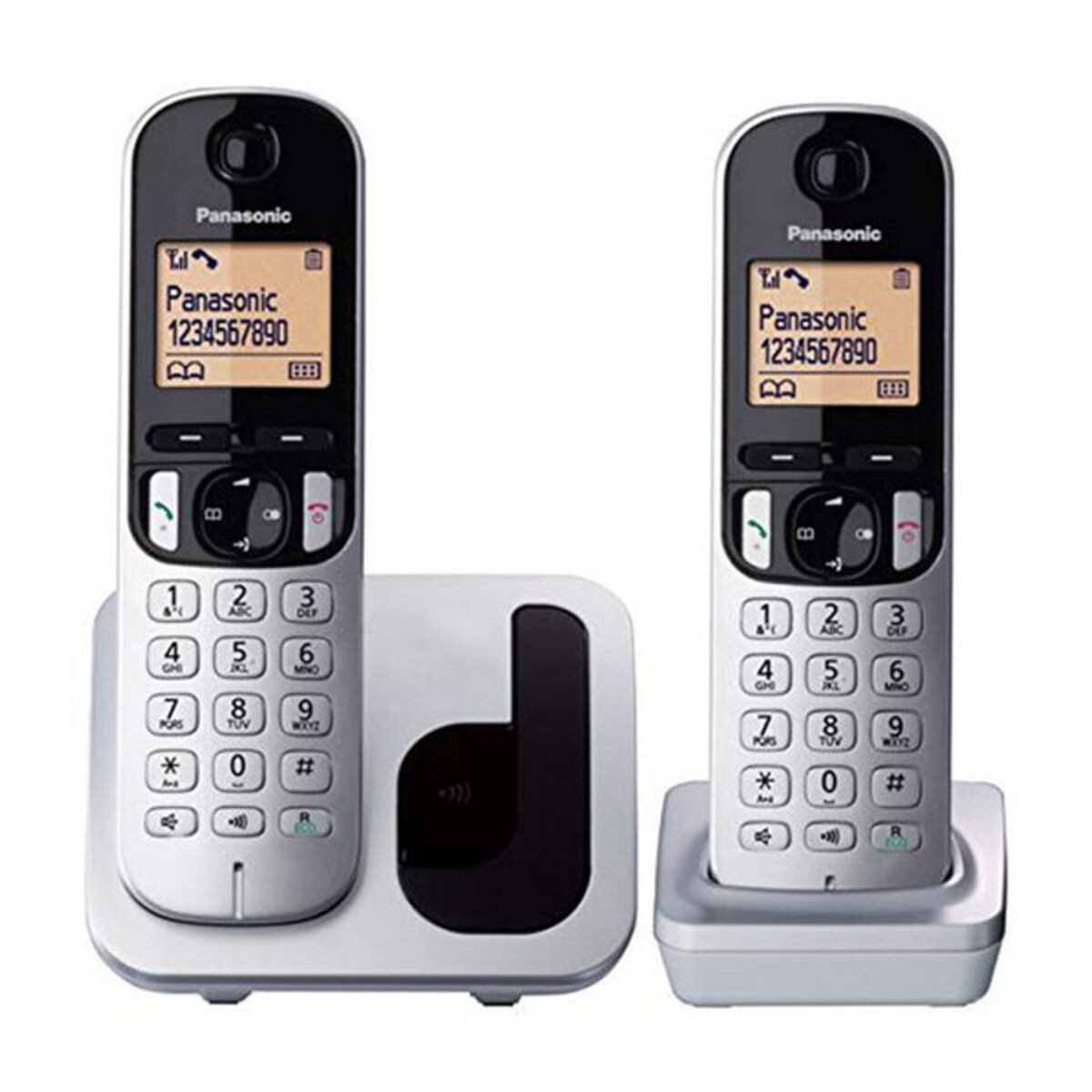 Trådlös Telefon Panasonic KXTGC212SPS Ambra Silvrig Metallic