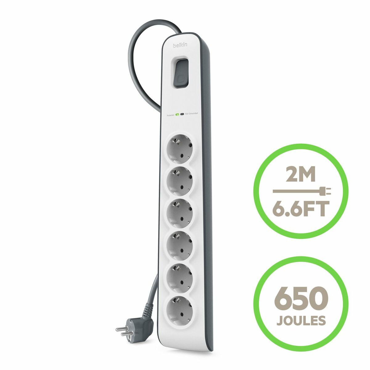 Skydd mot spänningstoppar Belkin BSV603VF2M-V2 - 3