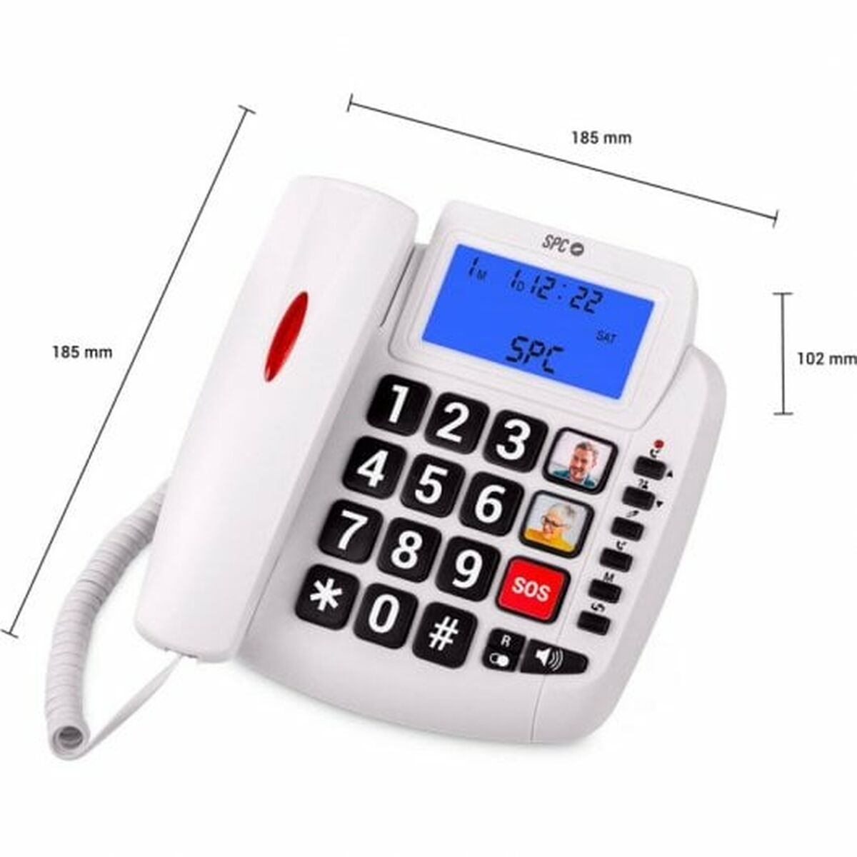 Markkabeltelefon SPC 3296B Vit - 3