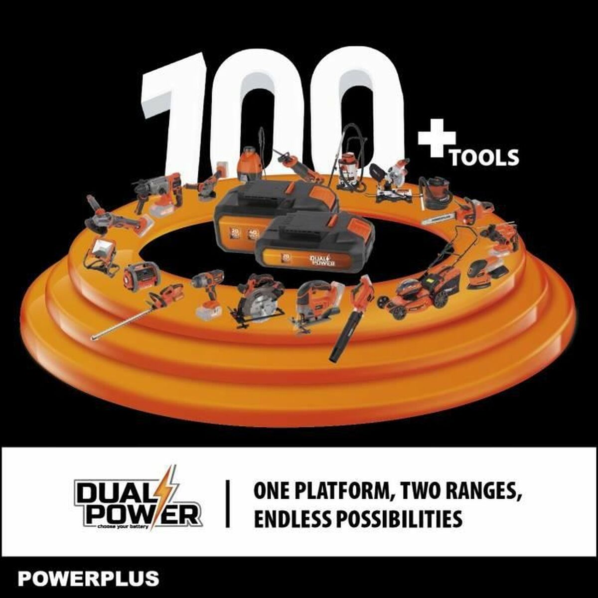 Häcktrimmer Powerplus DualPower Powdpg75380 40 V - 3