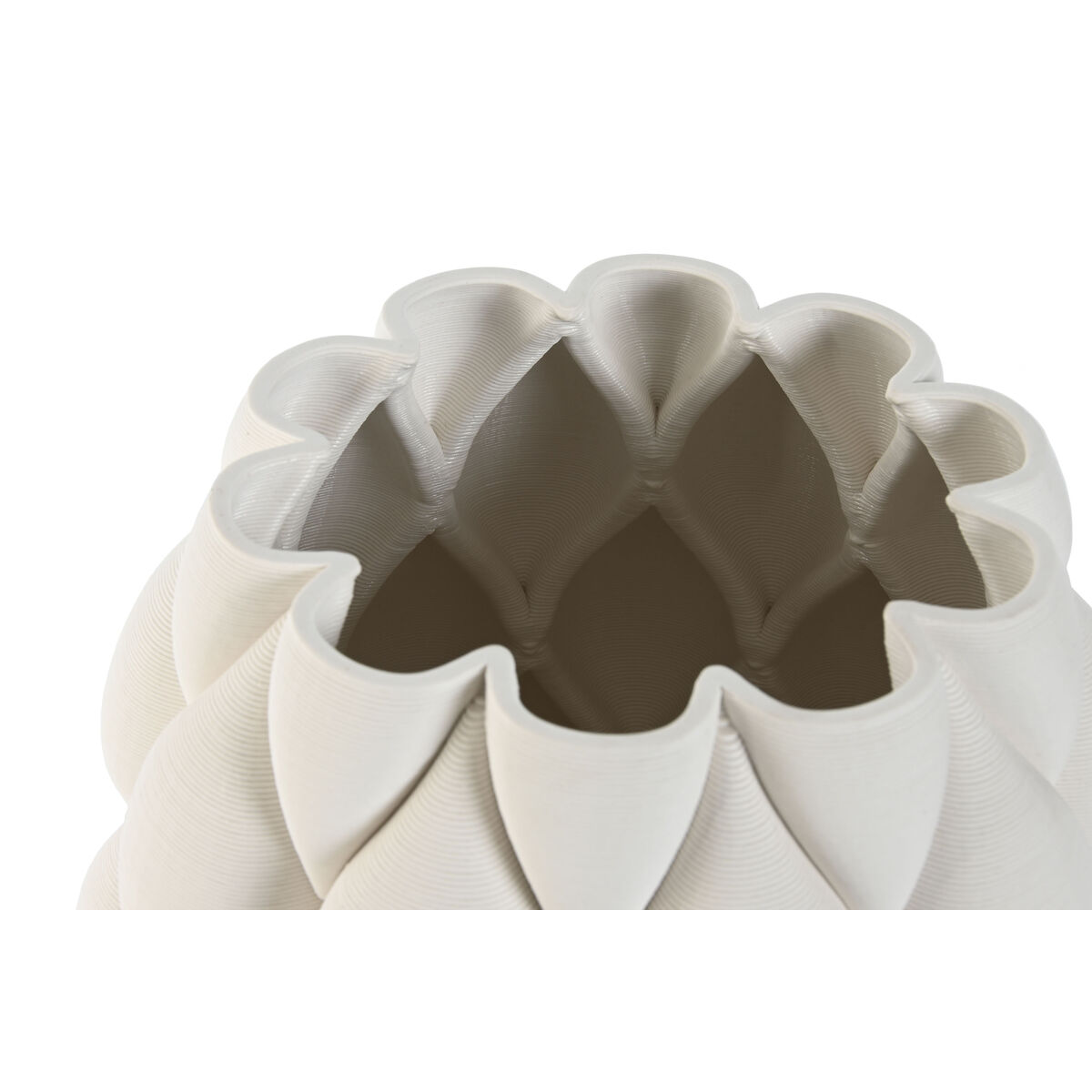 Vas Home ESPRIT Vit Keramik Stengods Modern 23 x 23 x 25 cm - 2