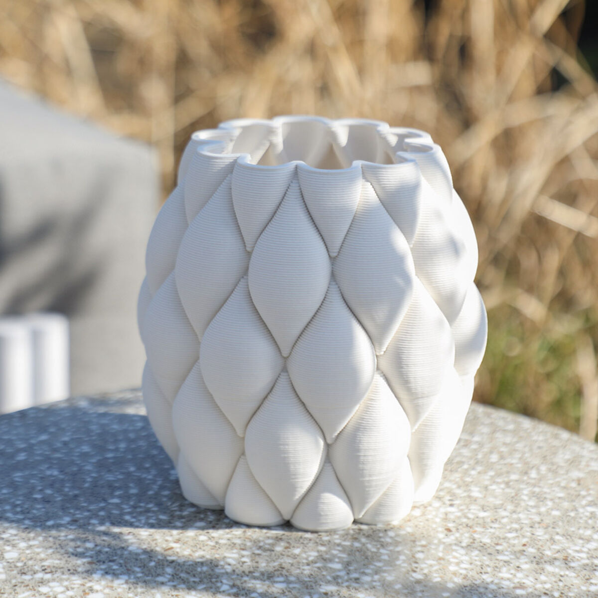 Vas Home ESPRIT Vit Keramik Stengods Modern 23 x 23 x 25 cm - 4