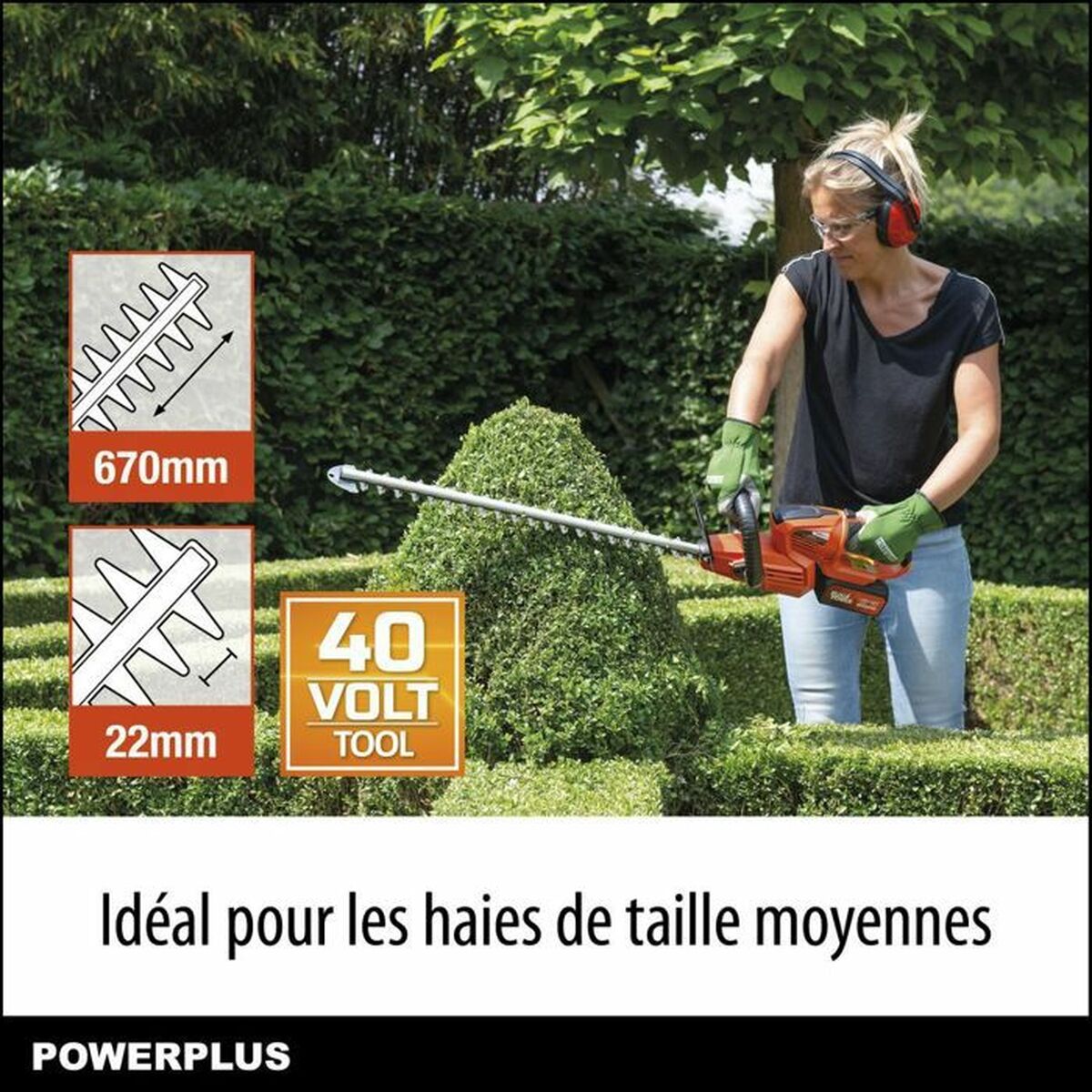 Häcktrimmer Powerplus 67 cm 40 V - 4