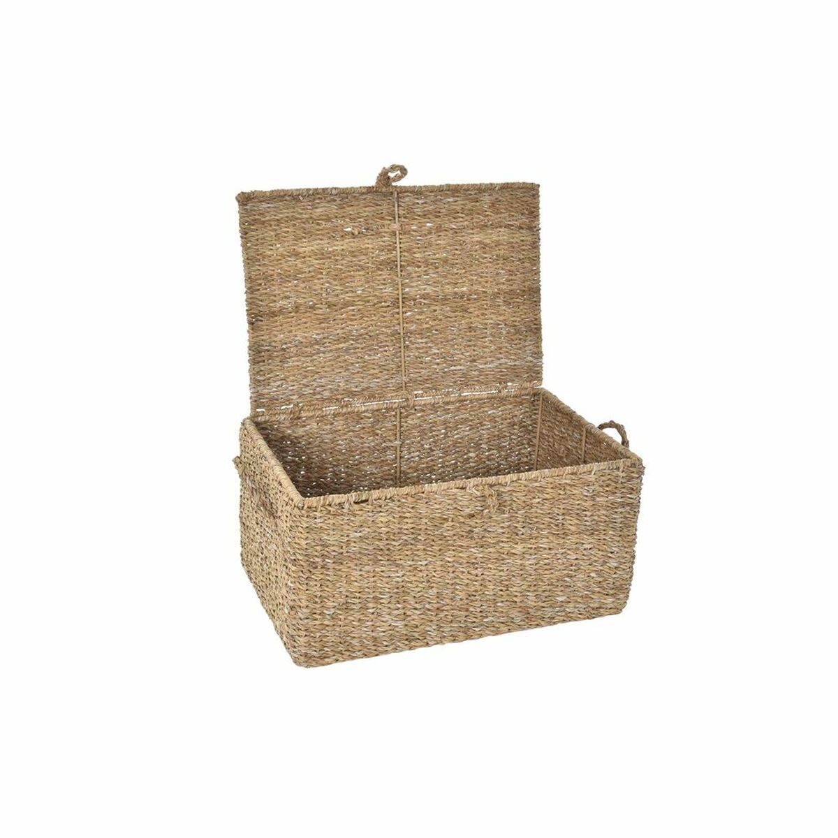 Korg - set DKD Home Decor Med lock Naturell Järn Sjögräs (50 x 34 x 25 cm) (3 Delar) - 2