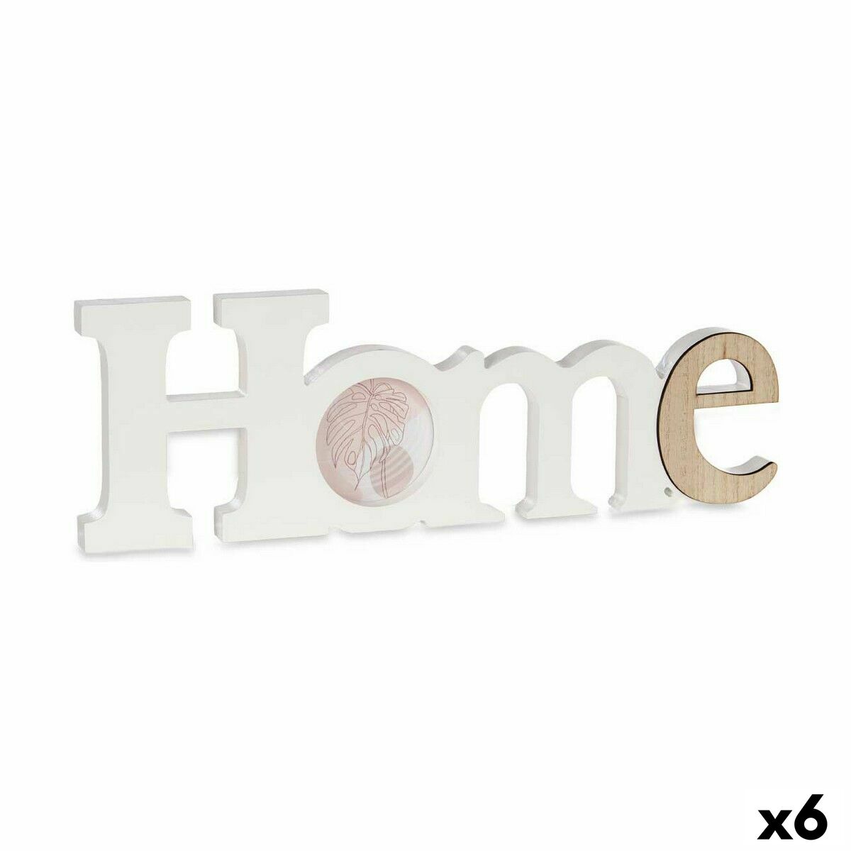 Fotoram Gift Decor Home Vit Brun Trä MDF (6 antal) - 5