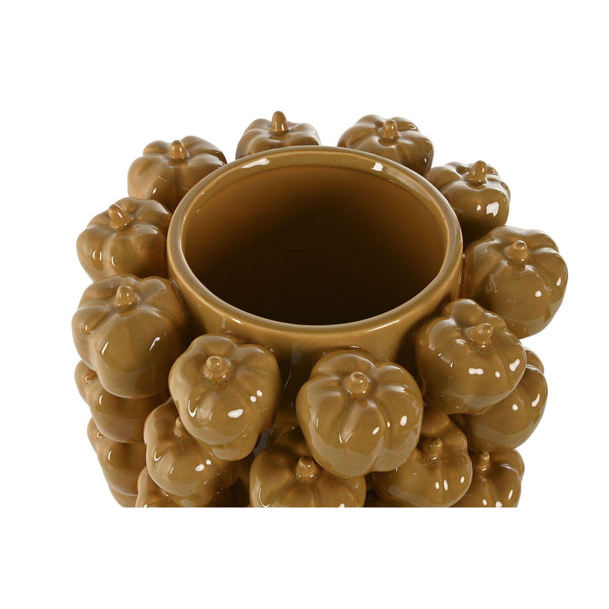 Vas Home ESPRIT Gul Senap Keramik Stengods Tropiskt 25 x 25 x 38 cm - 2