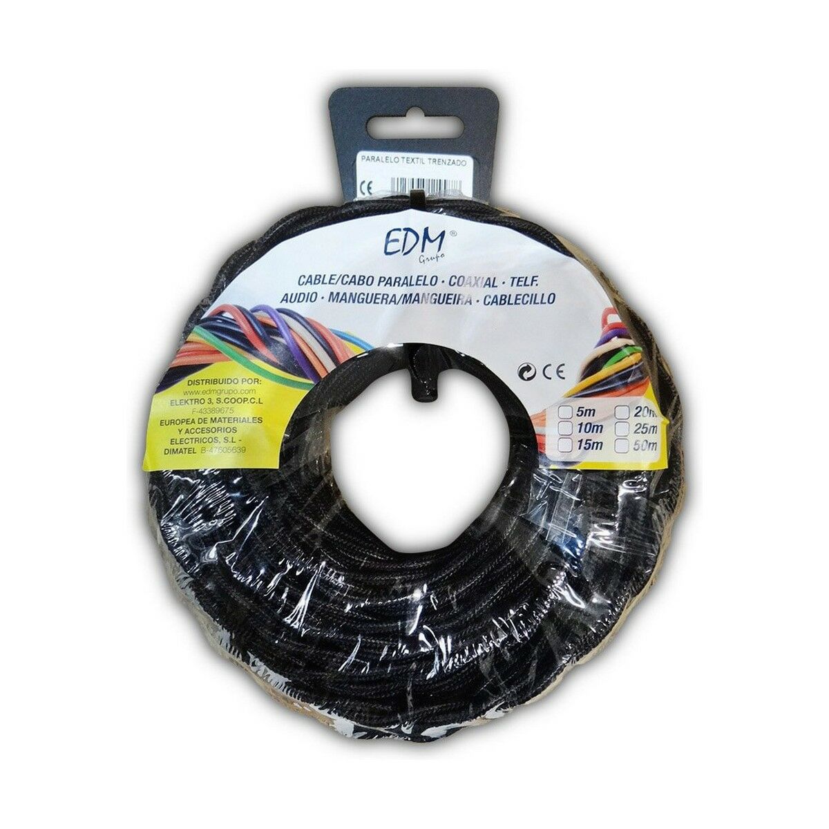 Kabel EDM 11997 Svart 2 x 1,5 mm 25 m - 2