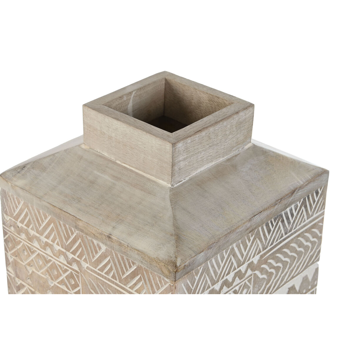 Vas Home ESPRIT Vit Naturell Mangoträ Kolonial 18 x 18 x 30,5 cm - 3