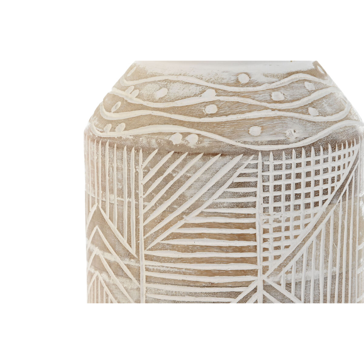 Vas Home ESPRIT Vit Naturell Mangoträ Kolonial 15 x 15 x 38 cm - 3