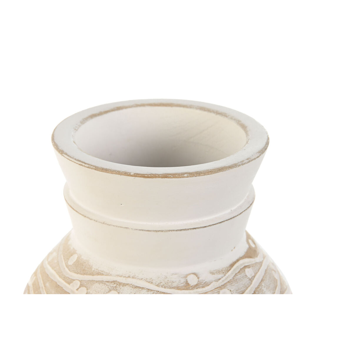 Vas Home ESPRIT Vit Naturell Mangoträ Kolonial 15 x 15 x 38 cm - 2