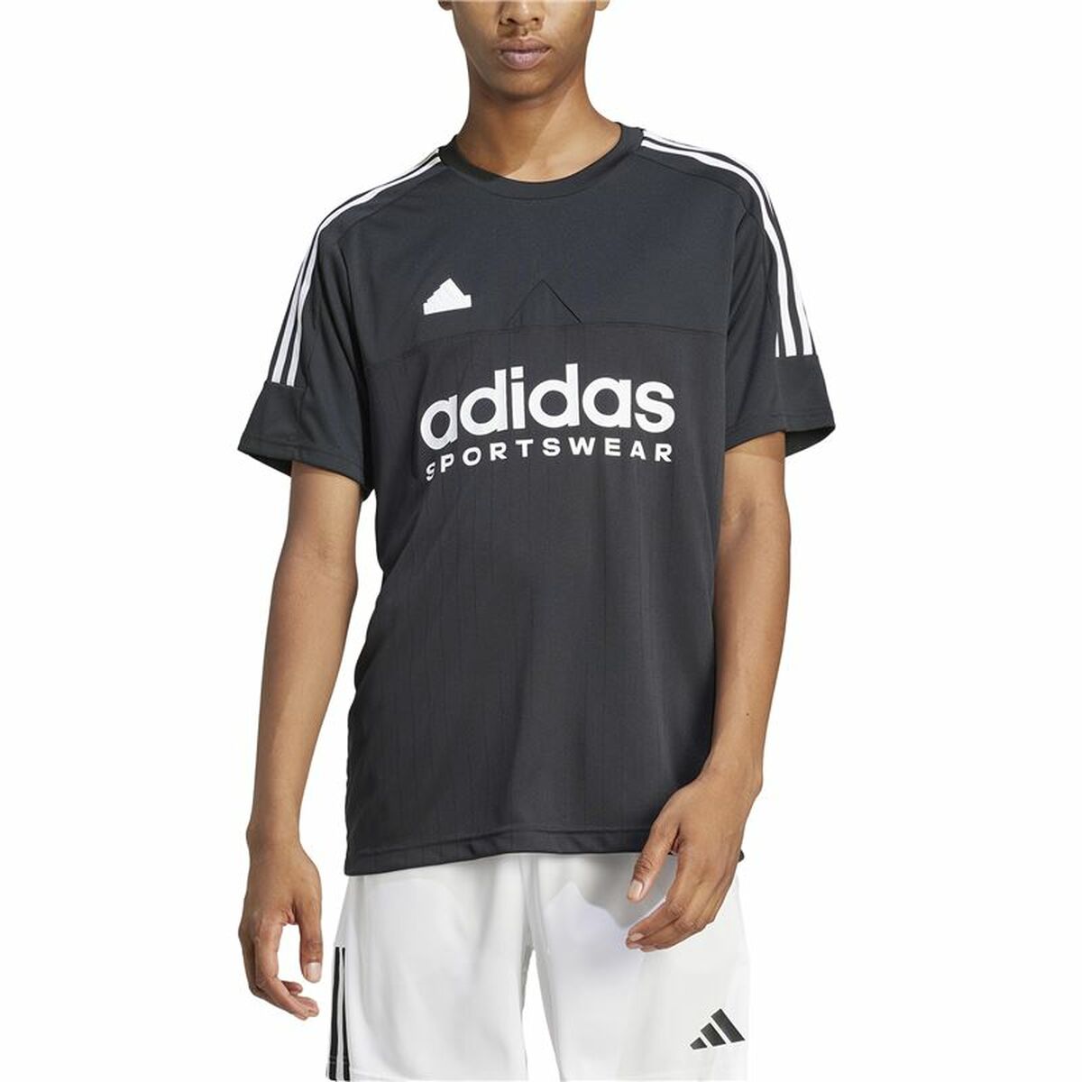 T-shirt med kortärm Herr Adidas Tiro Q1 Svart - 3