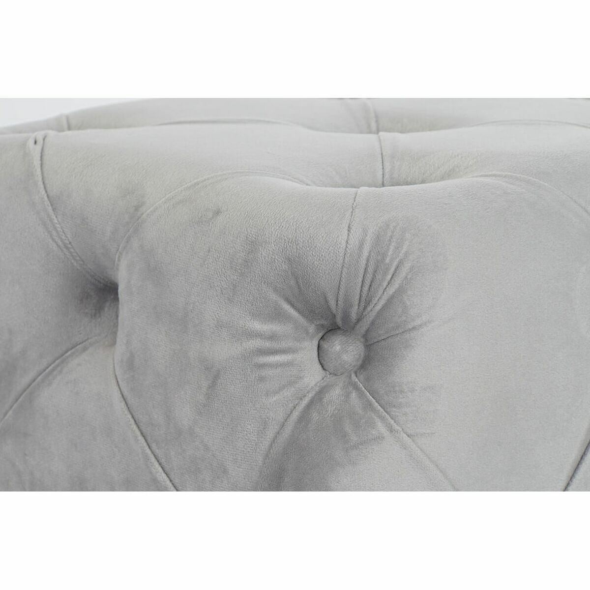 Sittpall DKD Home Decor   Grå Polyester Sammet Trä MDF (88 x 53 x 48 cm) - 6