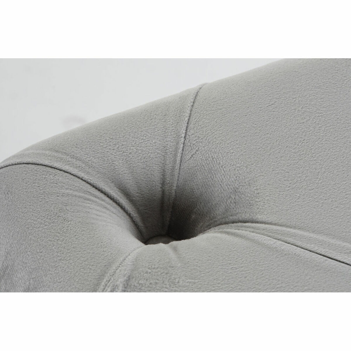 Sittpall DKD Home Decor   Grå Polyester Sammet Trä MDF (88 x 53 x 48 cm) - 5