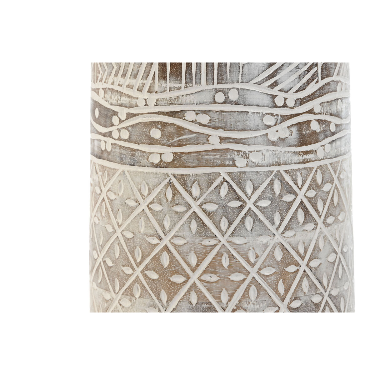Vas Home ESPRIT Vit Naturell Mangoträ Kolonial 15 x 15 x 22,5 cm - 2