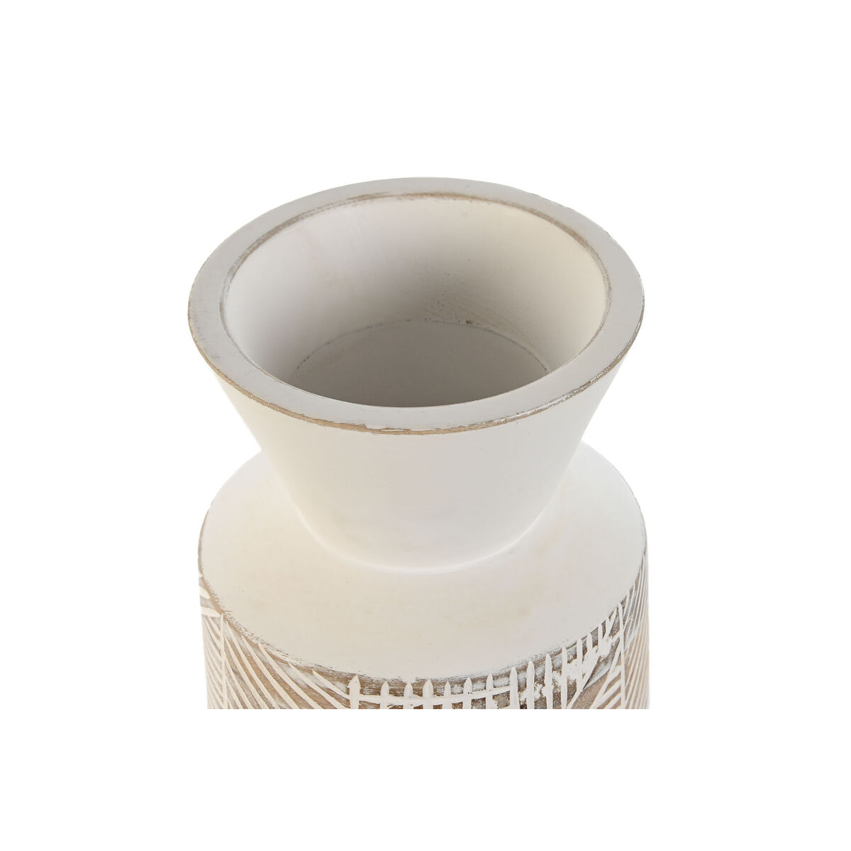 Vas Home ESPRIT Vit Naturell Mangoträ Kolonial 15 x 15 x 22,5 cm - 3