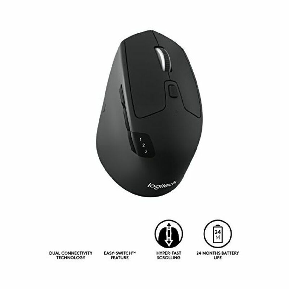 Trådlös optisk mus Logitech M720 1000 dpi Svart - 3