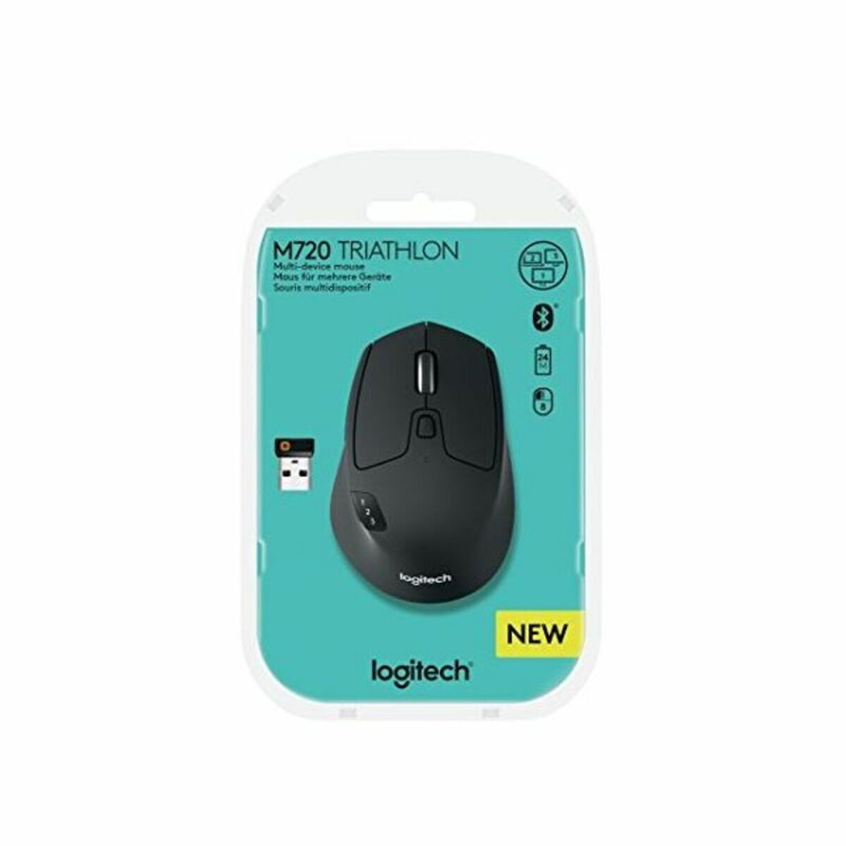 Trådlös optisk mus Logitech M720 1000 dpi Svart - 5