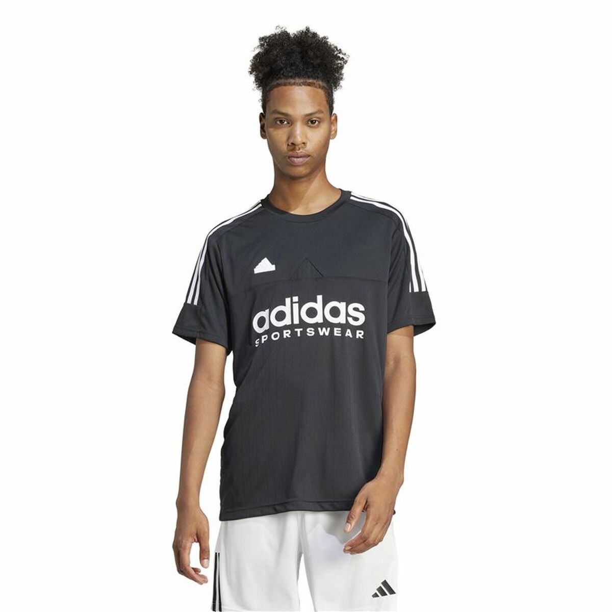 T-shirt med kortärm Herr Adidas Tiro Q1 Svart - 2