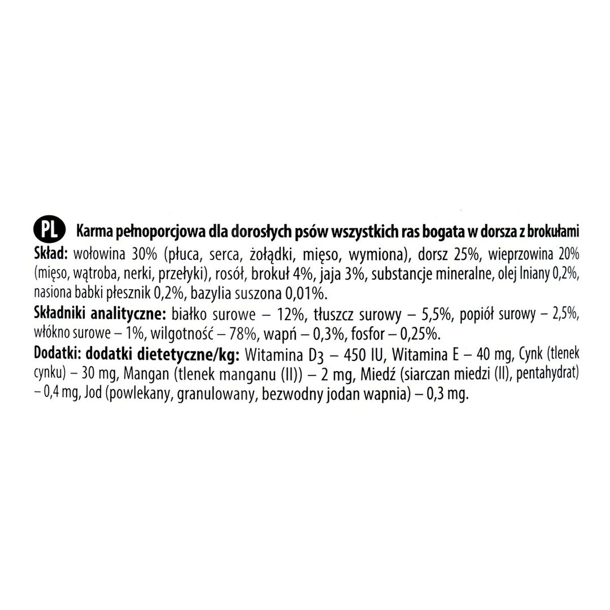 Våt mat Dolina Noteci Premium Torsk Broccoli 800 g - 2