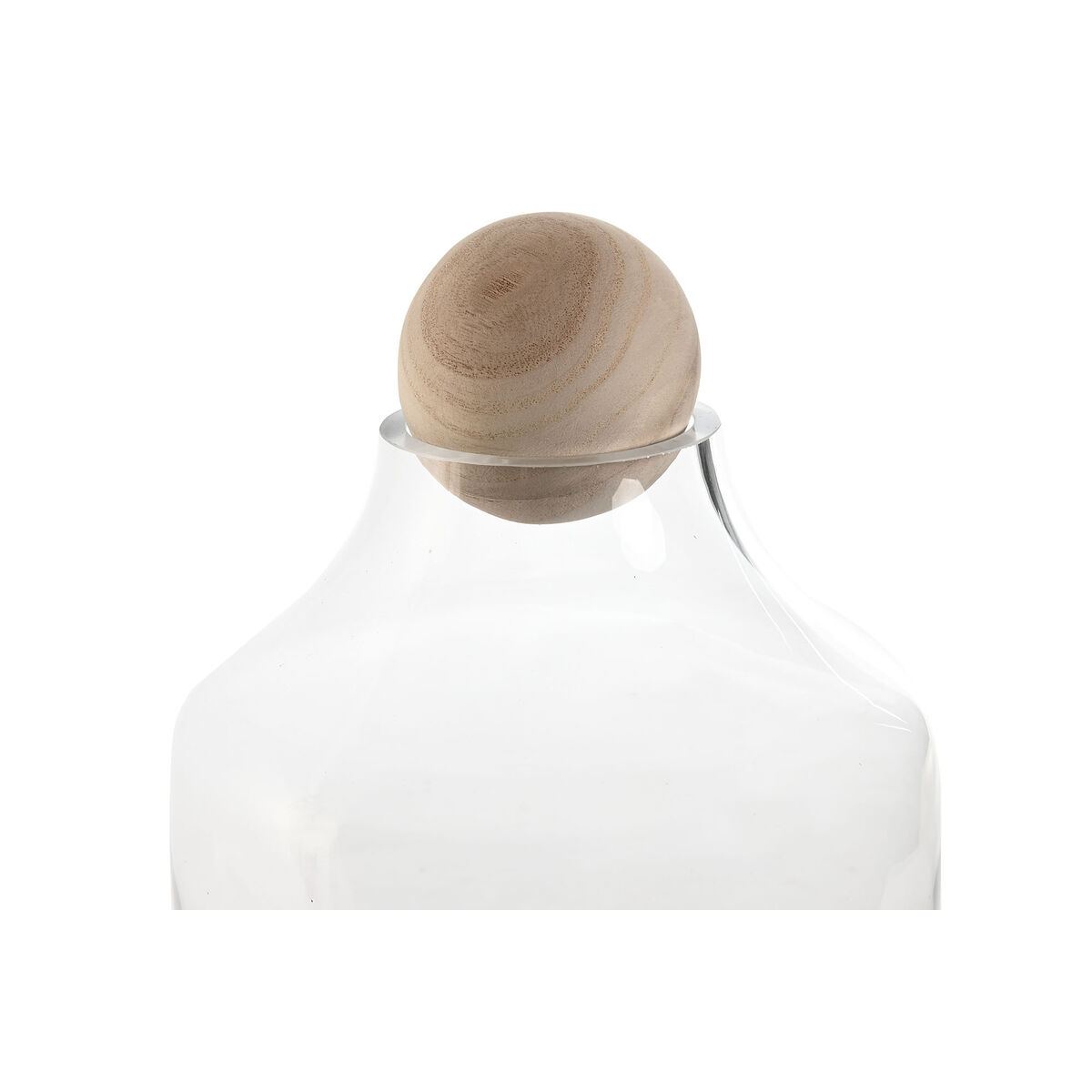 Vas Home ESPRIT Transparent Naturell Trä Glas 21 x 21 x 42 cm - 2