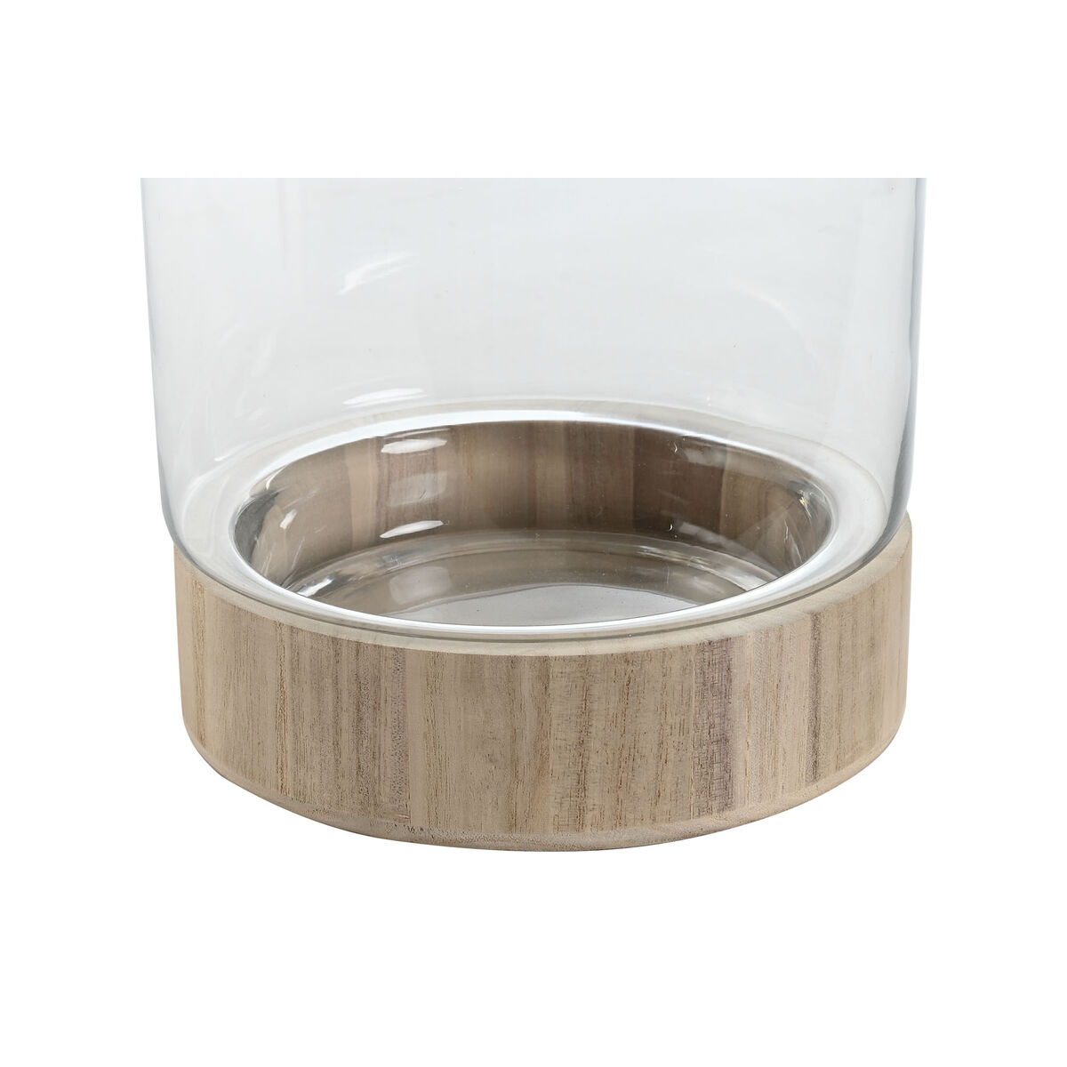 Vas Home ESPRIT Transparent Naturell Trä Glas 21 x 21 x 42 cm - 3