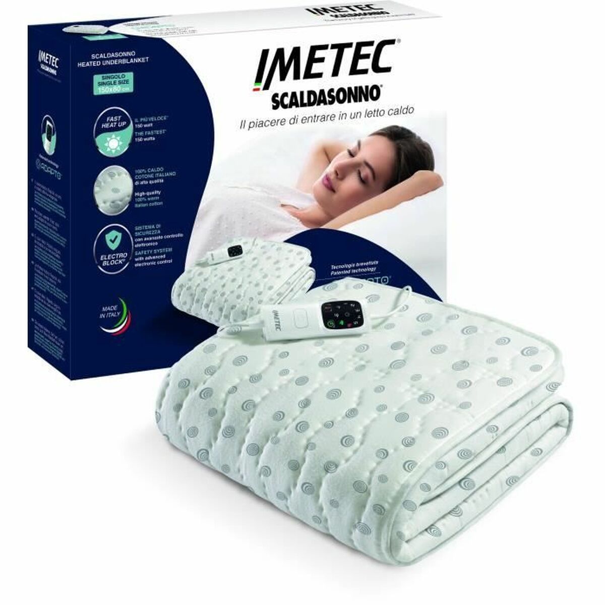 Elektrisk filt IMETEC 16630 Vit/Grå - 3