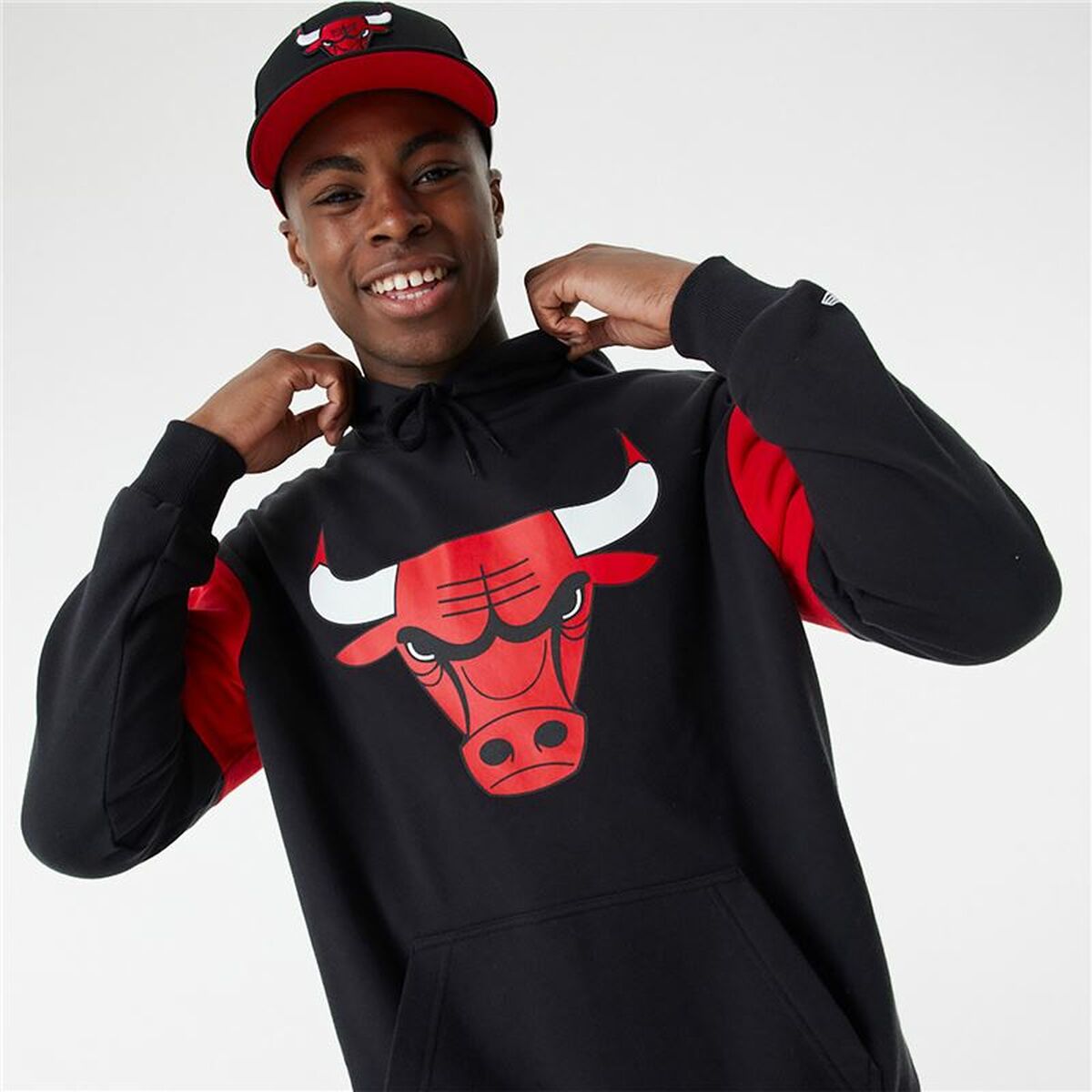 Tröja med huva Barn New Era NBA Colour Insert Chicago Bulls Svart - 8