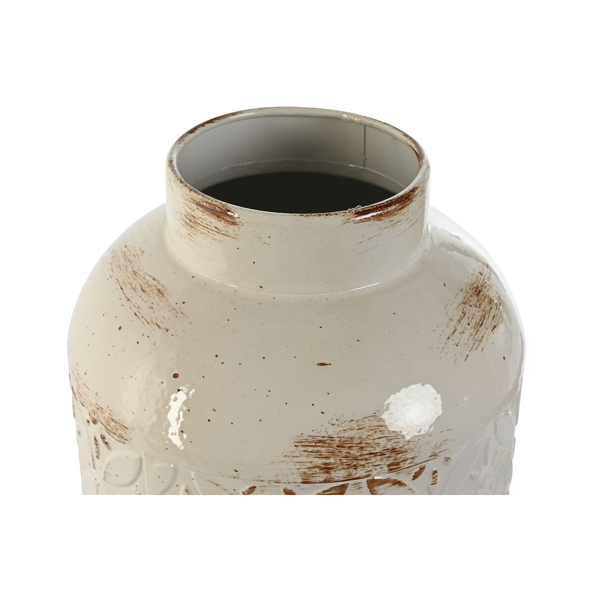 Vas Home ESPRIT Vit Metall 15 x 15 x 36 cm - 3