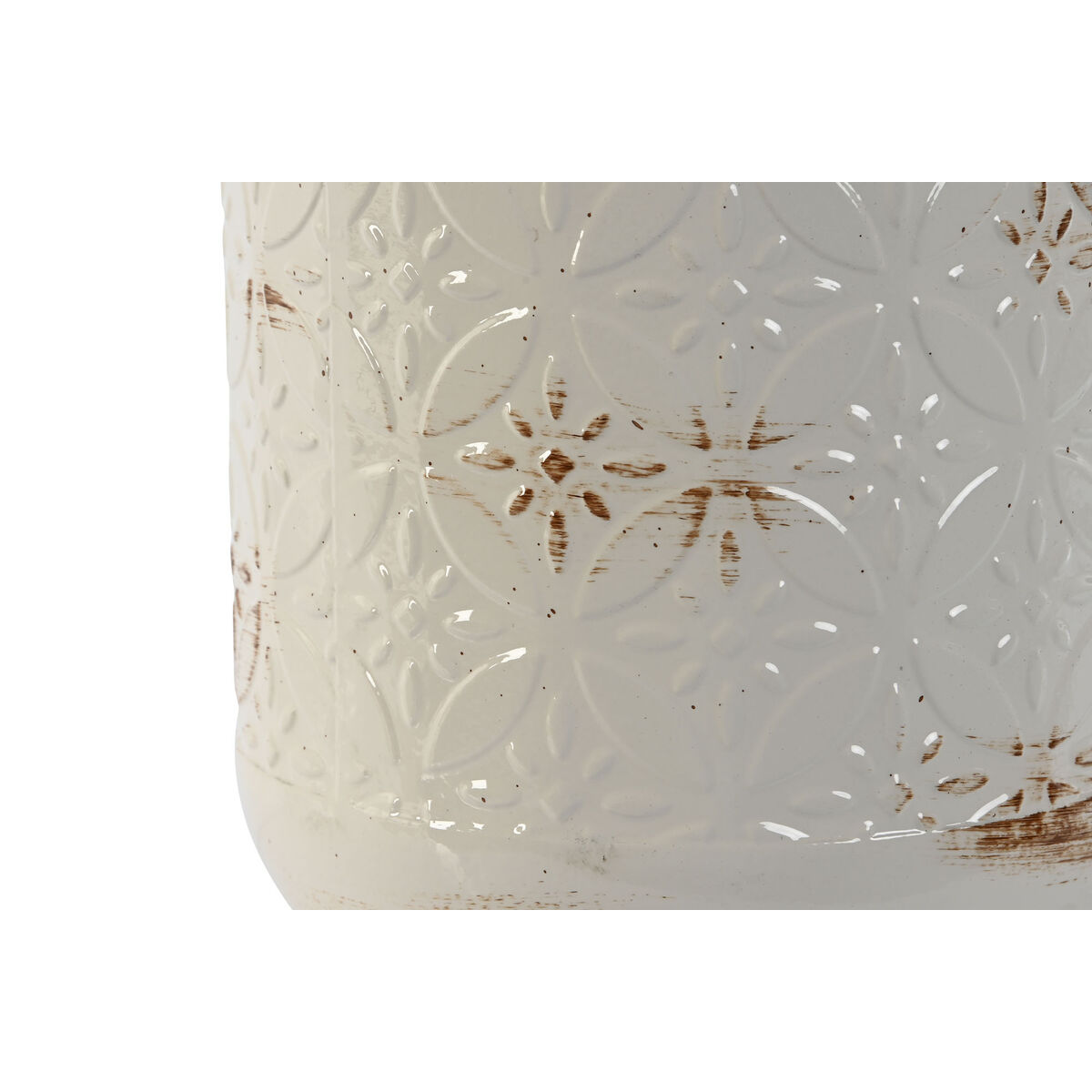 Vas Home ESPRIT Vit Metall 15 x 15 x 36 cm - 2