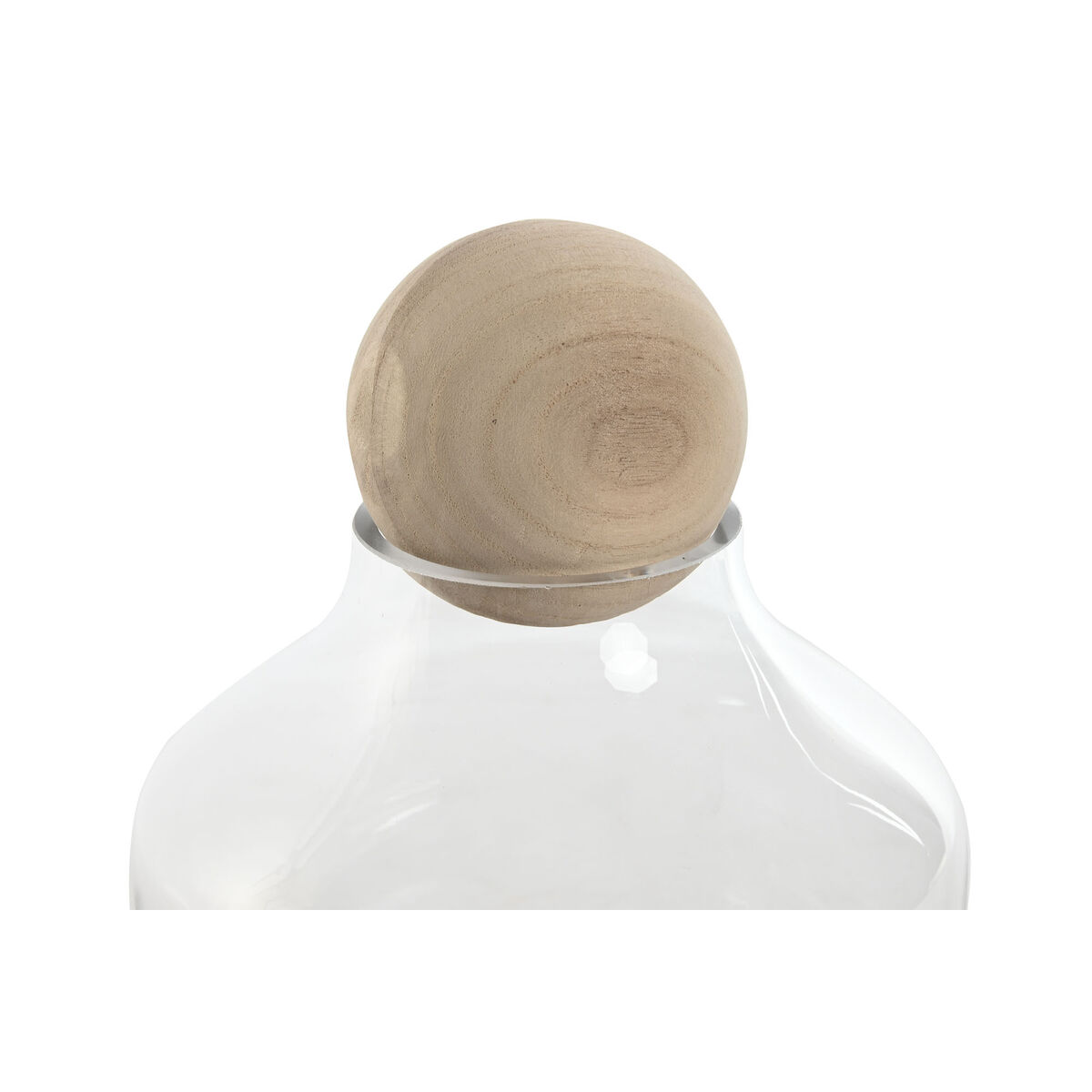 Vas Home ESPRIT Transparent Naturell Trä Glas 18 x 18 x 24 cm - 2