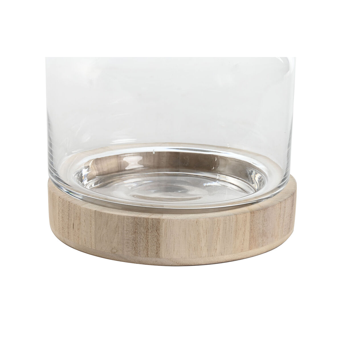 Vas Home ESPRIT Transparent Naturell Trä Glas 18 x 18 x 24 cm - 3