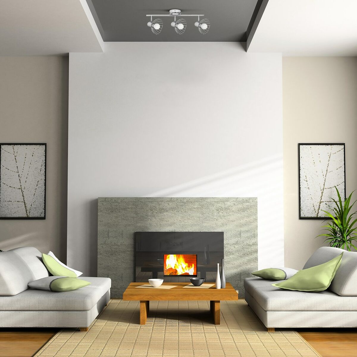 Taklampa Activejet AJE-GIZEL 3P Silvrig Metall 40 W - 3