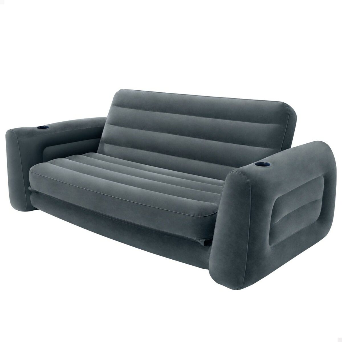 Uppblåsbar bäddsoffa Intex Pull-Out 203 x 66 x 224 cm Grå - 7