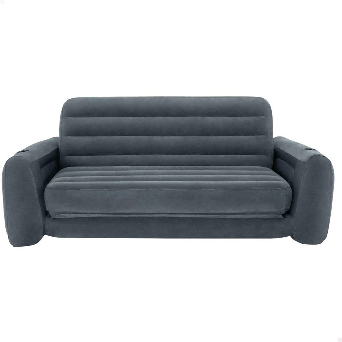 Uppblåsbar bäddsoffa Intex Pull-Out 203 x 66 x 224 cm Grå - 9
