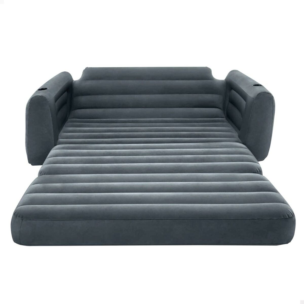 Uppblåsbar bäddsoffa Intex Pull-Out 203 x 66 x 224 cm Grå - 4