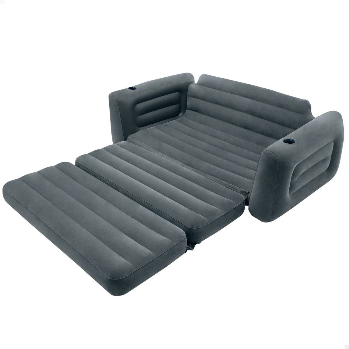 Uppblåsbar bäddsoffa Intex Pull-Out 203 x 66 x 224 cm Grå - 8