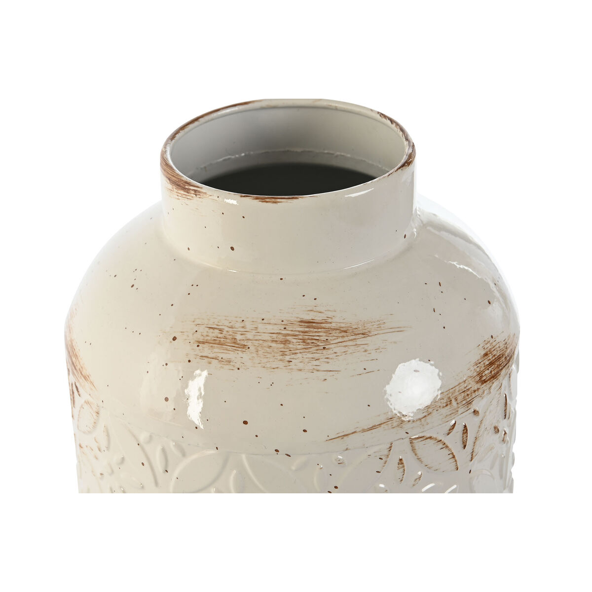 Vas Home ESPRIT Vit Metall 15 x 15 x 28 cm - 3