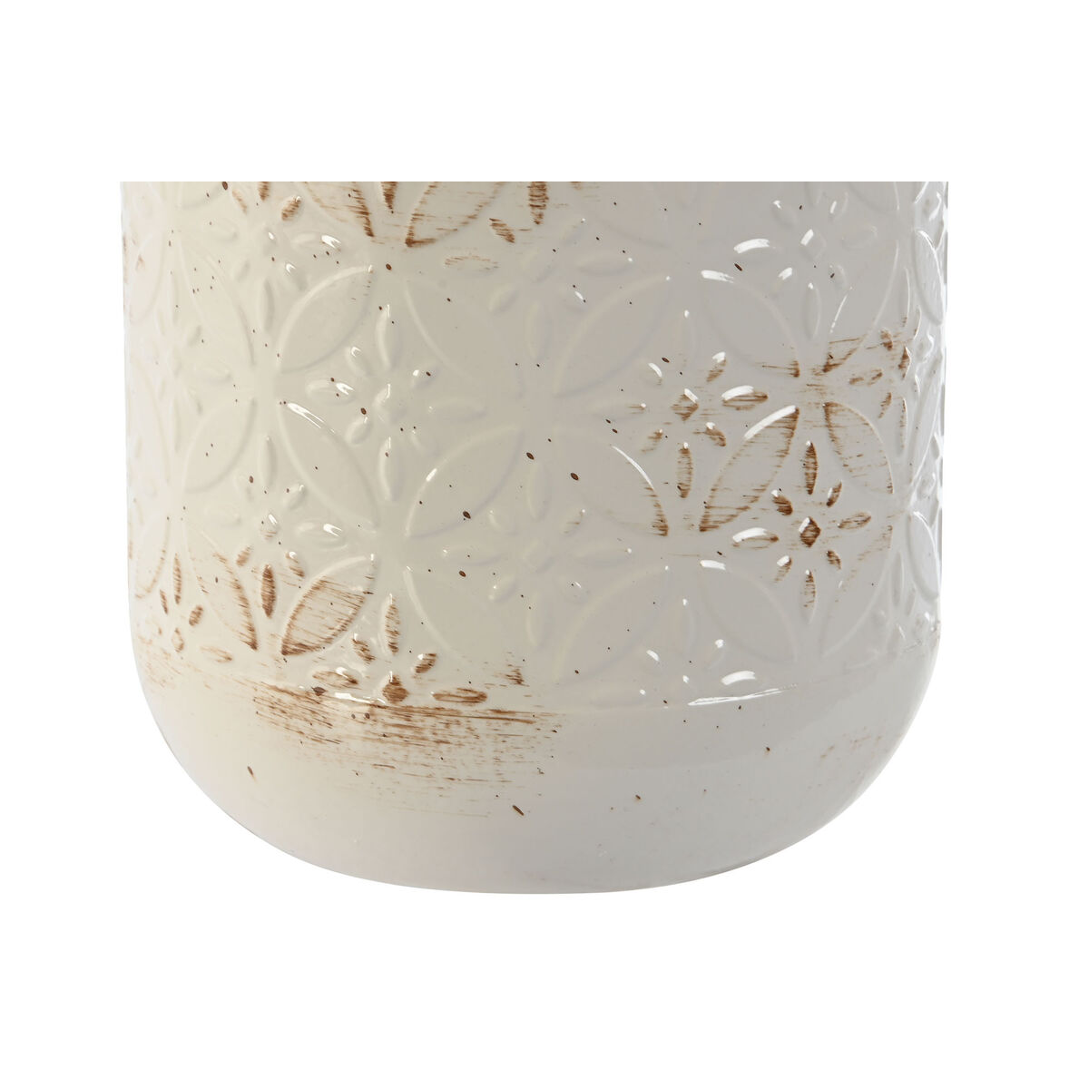 Vas Home ESPRIT Vit Metall 15 x 15 x 28 cm - 2