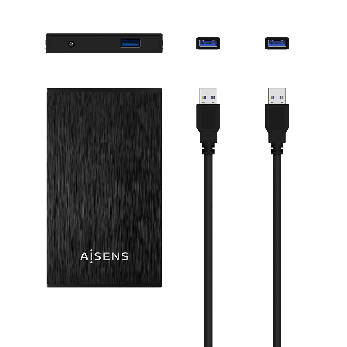 Externlåda Aisens ASE-2523B Svart 2,5" - 4