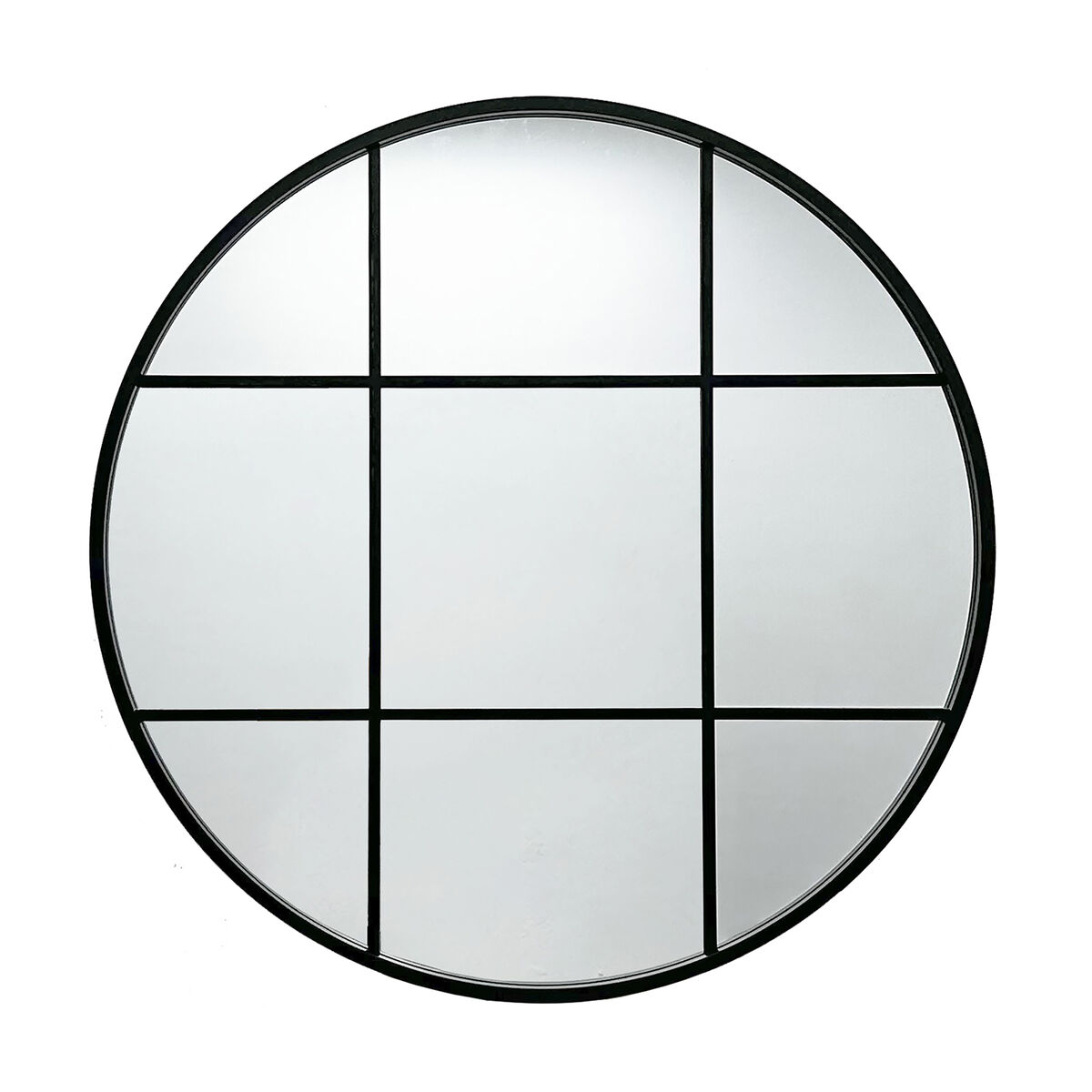 Väggspegel Versa Svart 3 x 80 x 80 cm