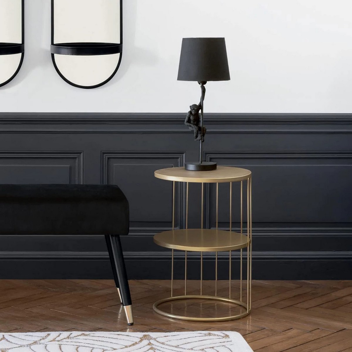 Soffbord Atmosphera Kobu Gyllene Metall 36 x 36 x 52 cm - 4