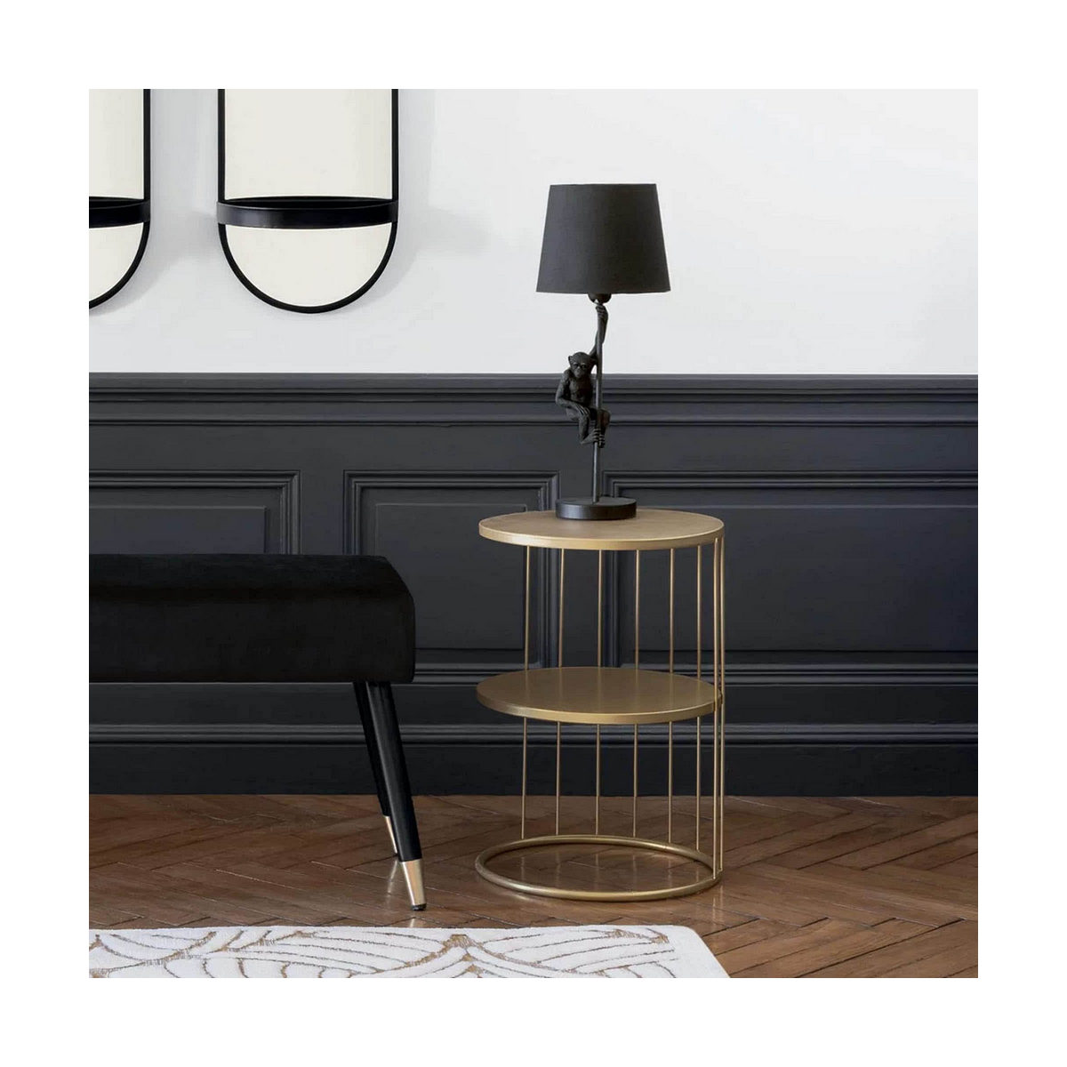 Soffbord Atmosphera Kobu Gyllene Metall 36 x 36 x 52 cm - 2