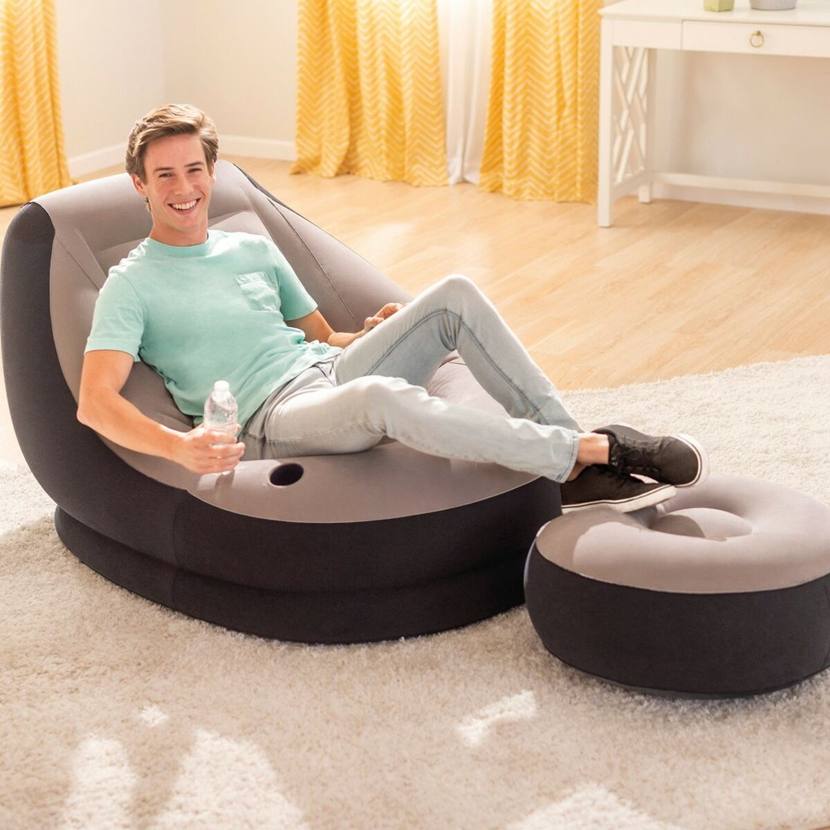 Uppblåsbar fåtölj Intex ULTRA LOUNGE 99 x 76 x 130 cm (4 antal) - 8