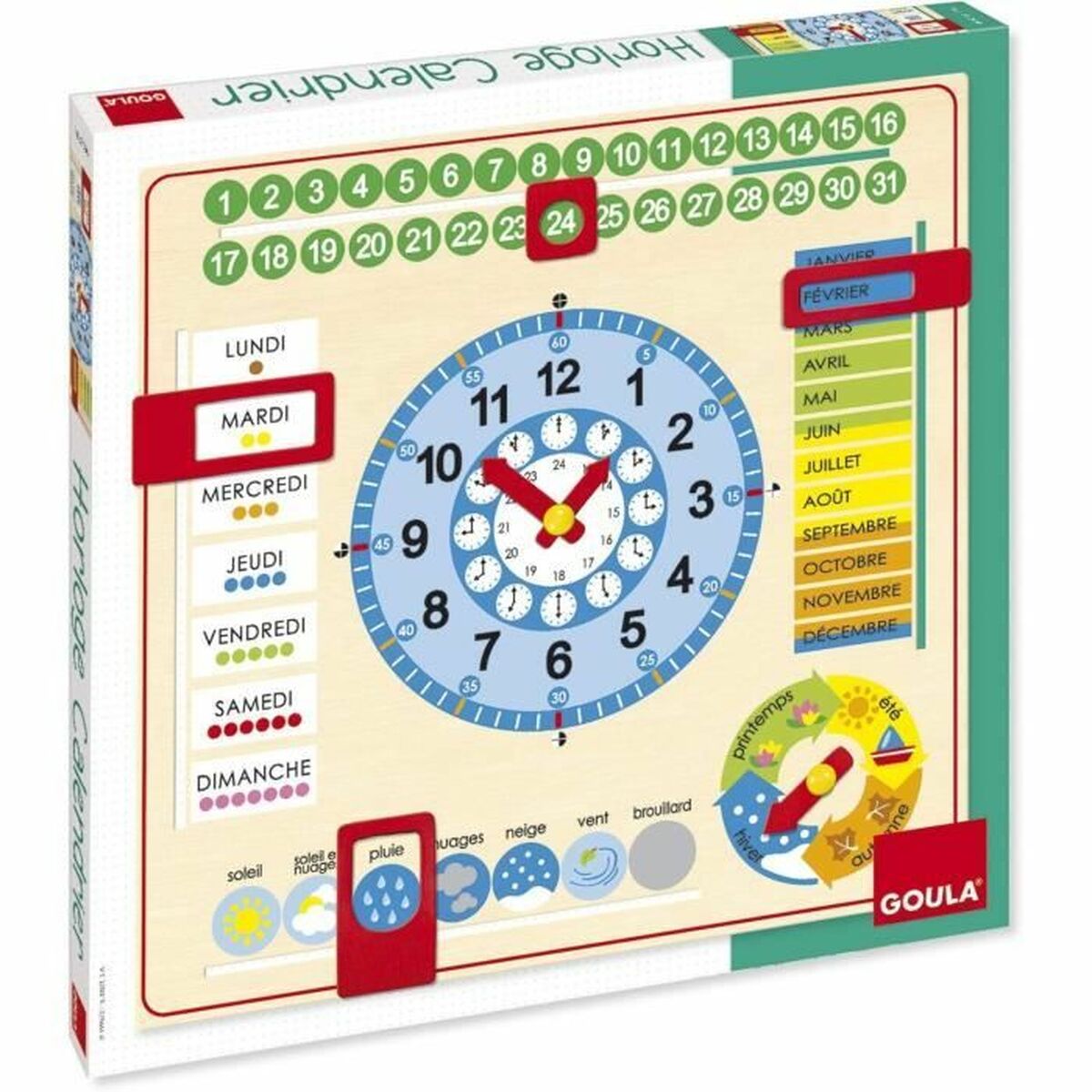 Utbildningsspel Goula Calendar clock - 2
