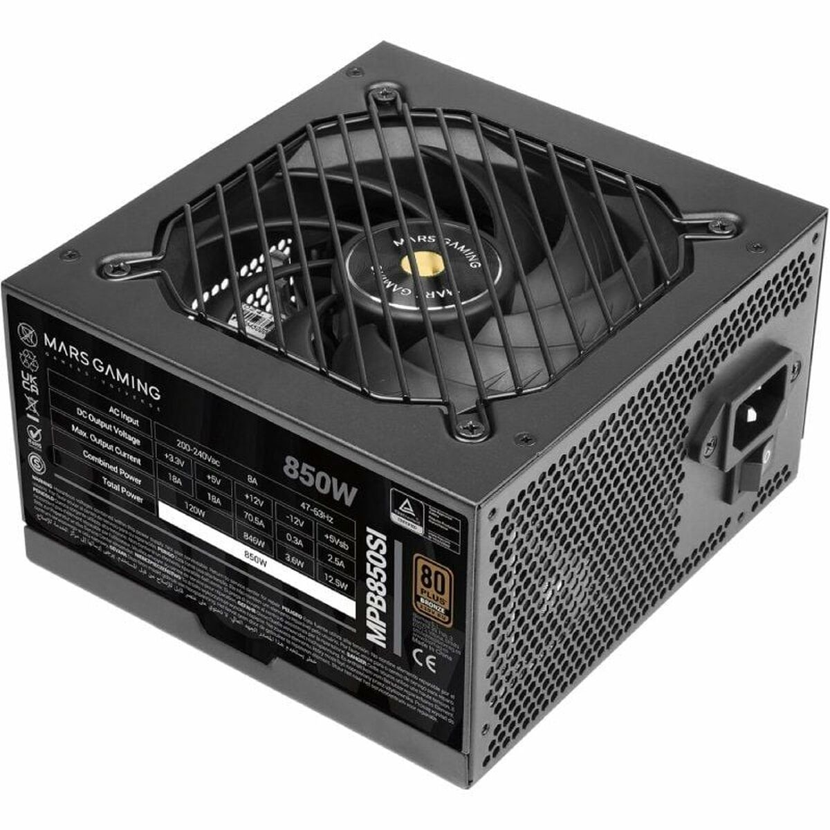 Strömtillförsel Mars Gaming MPB850SI ATX 850 W 80 Plus Bronze
