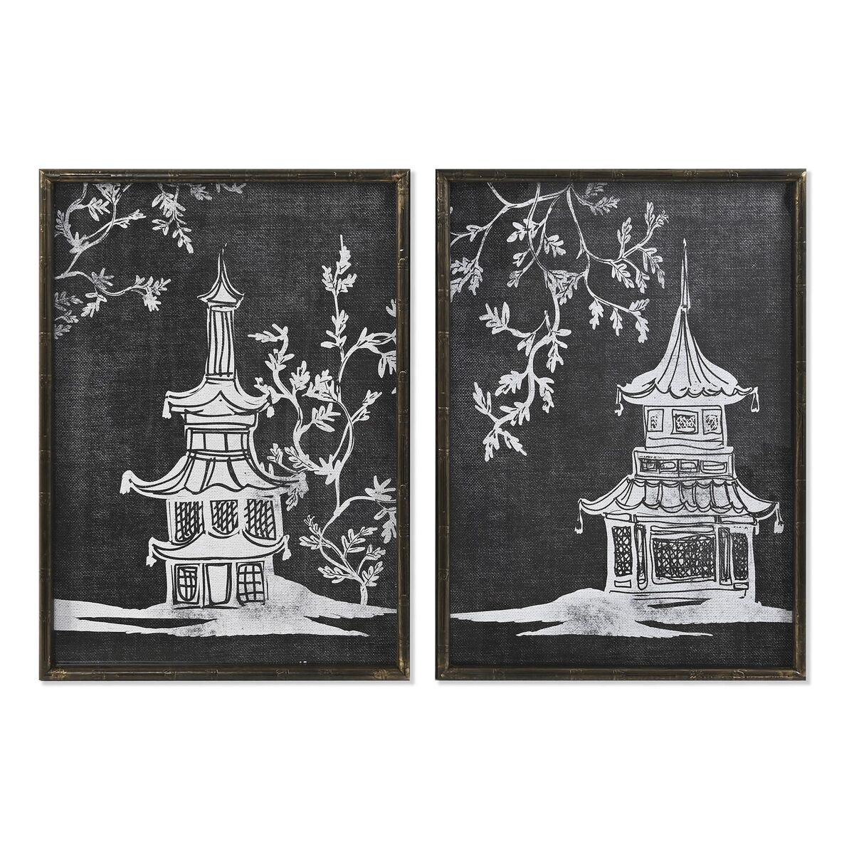 Tavla DKD Home Decor Bambu Glas 50 x 2,8 x 70 cm