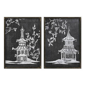 Tavla DKD Home Decor Bambu Glas 50 x 2,8 x 70 cm