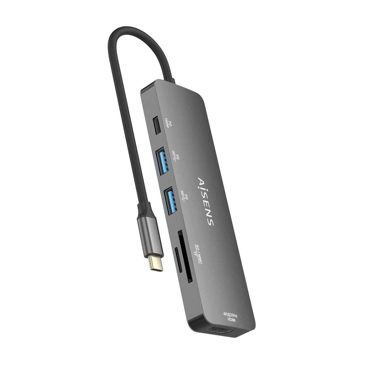 USB-HUB Aisens ASUC-6P016-GR Grå (1 antal) - 3