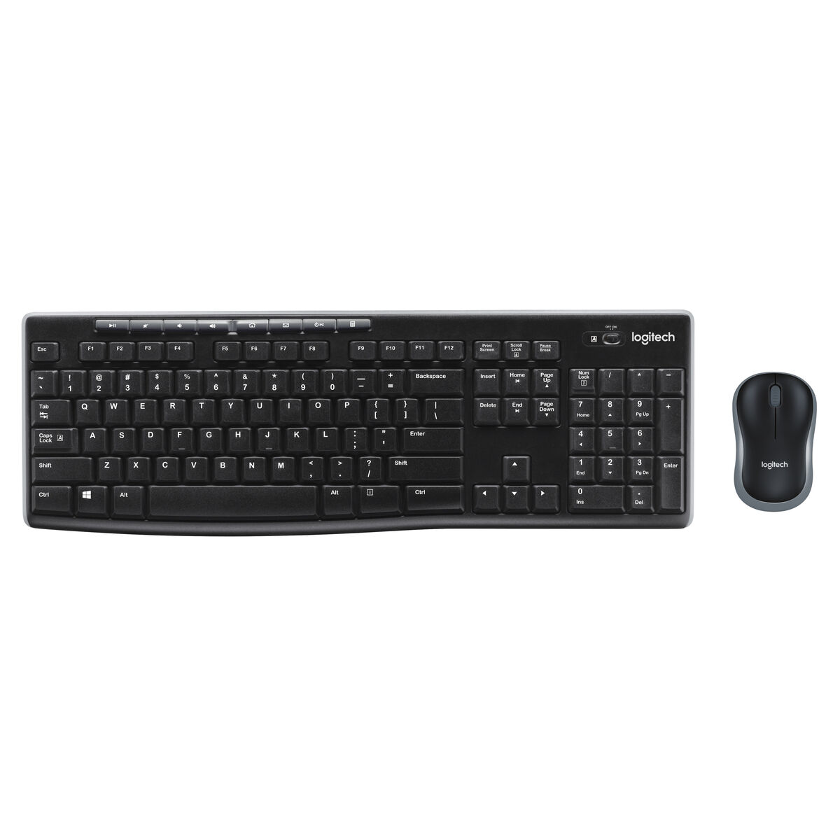 Trådlöst Tangentbord och Mus Logitech MK270 Franska Svart AZERTY - 2