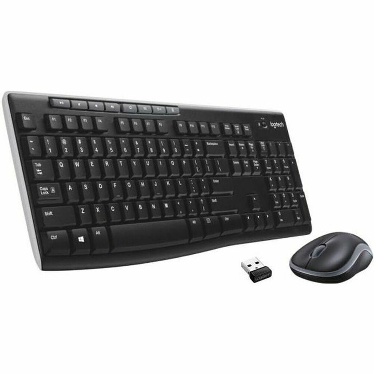 Trådlöst Tangentbord och Mus Logitech MK270 Franska Svart AZERTY